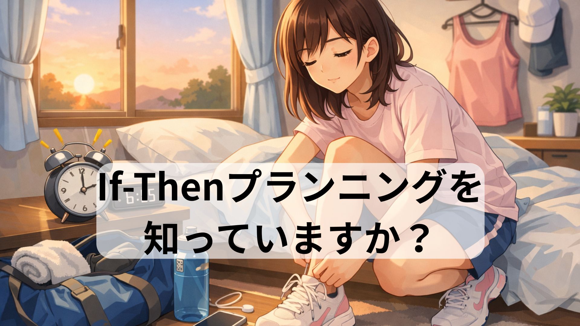 If-Thenプランニングと習慣スタッキングを組み合わせて習慣化を加速するイメージ