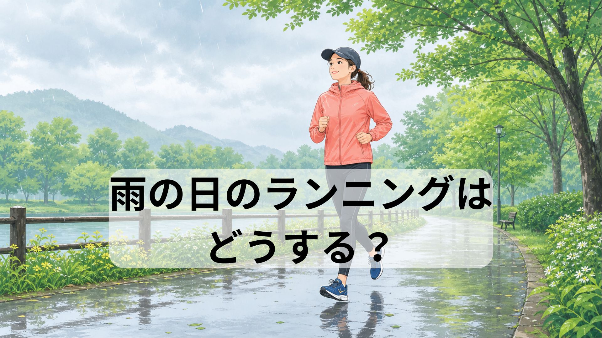 雨の日のランニングについて紹介するアイキャッチ画像